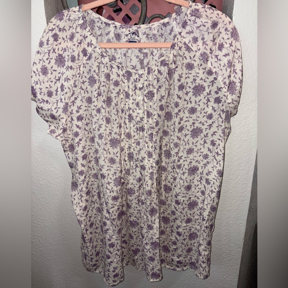 Purple Floral Blouse